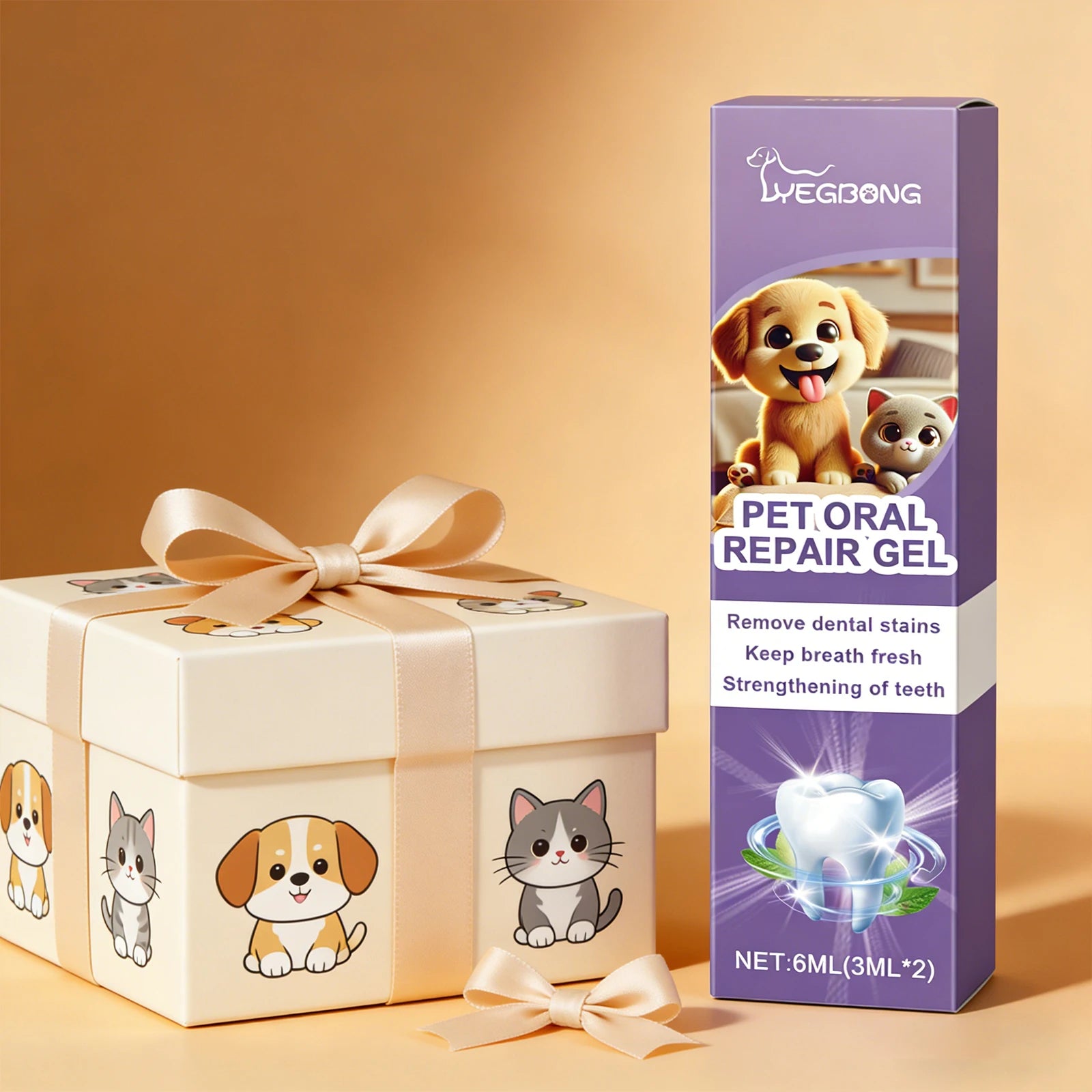 Pet Oral Repair Gel Effectively Removing Dental Plaque Eliminating Bad Breath Relieve Tooth Sensitivity Pet Oral Restoration Gel Qme