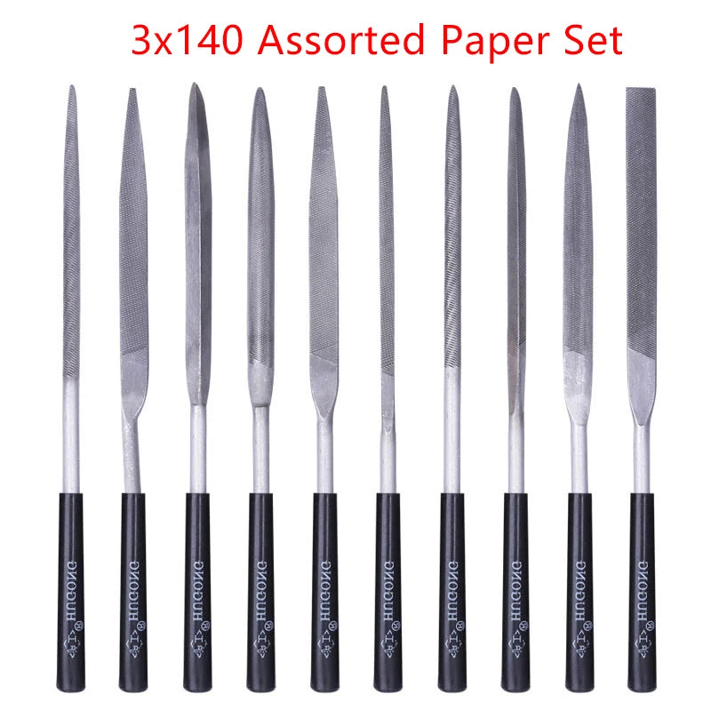 10Pcs/set Metal Needle File Set Wood Rasp Metal Polishing Hand File Tools Steel Rasp Needl Filing. Qme