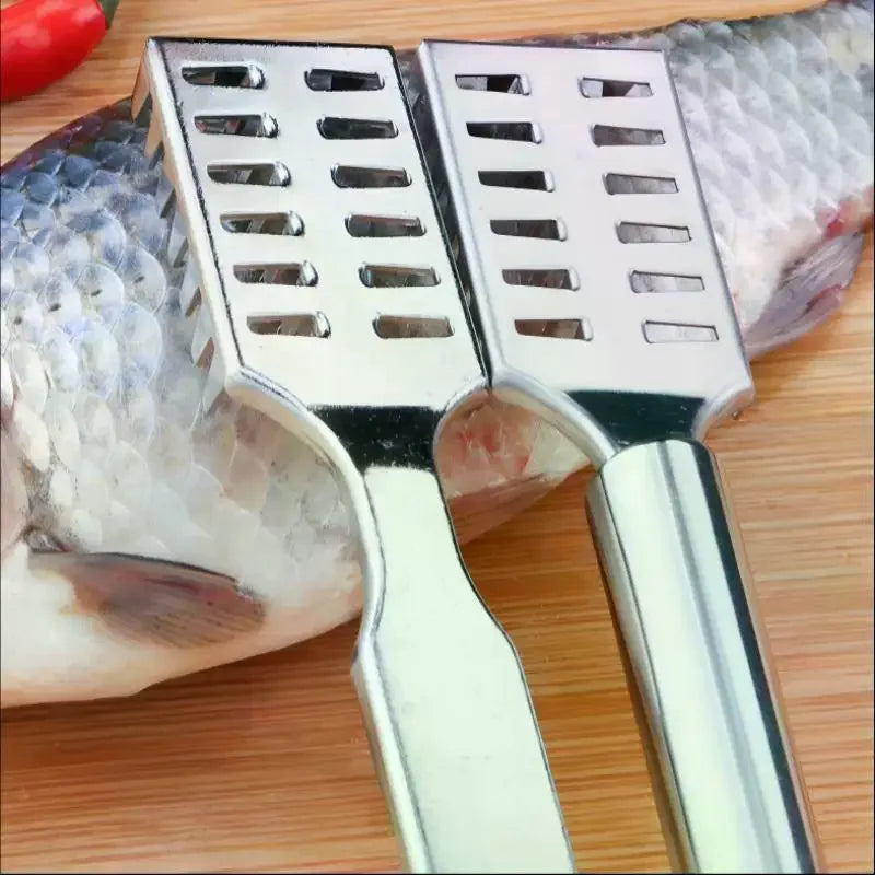 Fish Scaler Stainless Steel Remover Serrated Sawtooth No Mess Easily Qme