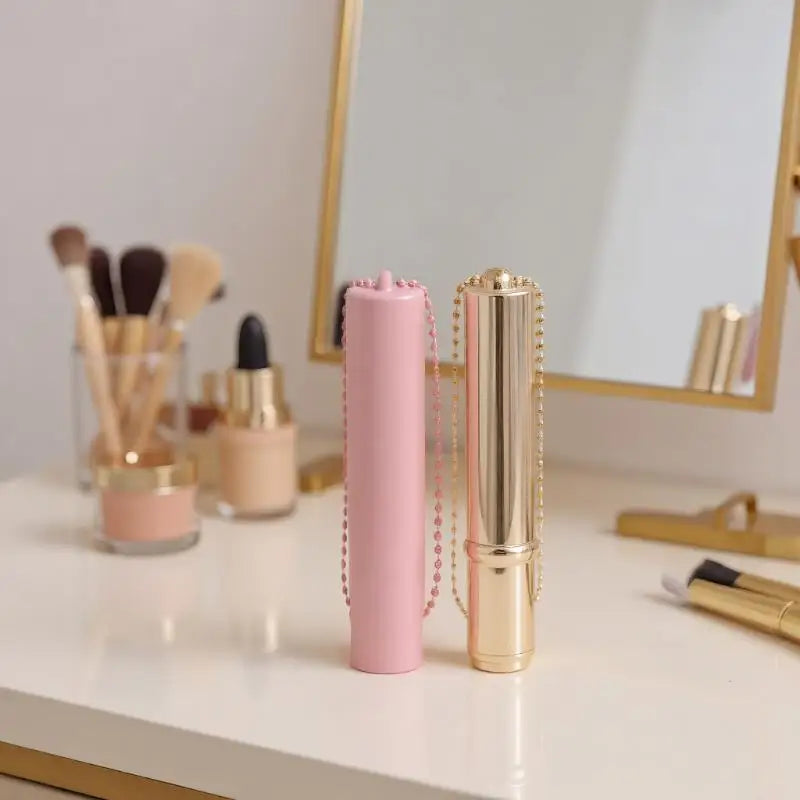 Mini Silicone Lip Concealer Brush Protective Cover Chain Applicator Qme