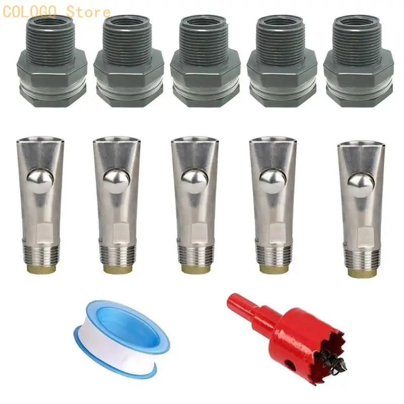 5 Pig Waterer Nipples Stainless Steel Easy Installation Watering Tool Qme