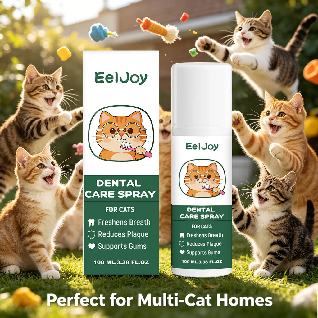 Cat Dental Care Spray Removing Dental Plaque Freshing Breath Reducing Bacterial Growth Support Gum Healthy Pet Oral Care Spray Qme