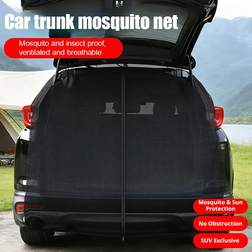 Auto Tailgate Mesh Screen Car Trunk Mosquito Net Standard Magnetic Qme