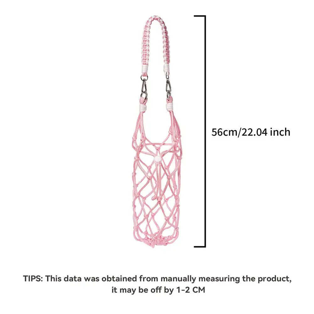 Bottle Sleeve Cotton Fashion Adjustable Portable Bag Water Bottle Carrier With Strap For Outdoor Travel Camping Hiking Fishing Qme WHITE China Mainland