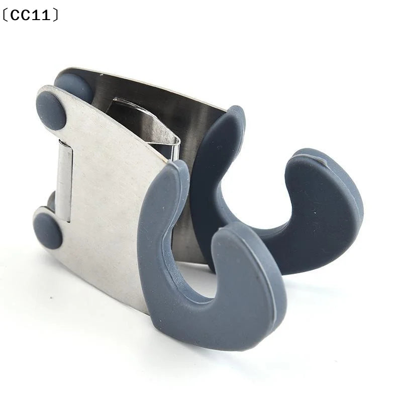 Pot Spoon Holder Clip Anti Scald Silicone Grip Spatula Fork Cooking Qme