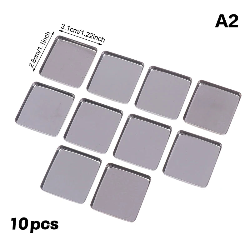 5 Empty Eyeshadow Tin Pans Makeup Palettes Square Palette Iron Cases Qme A2