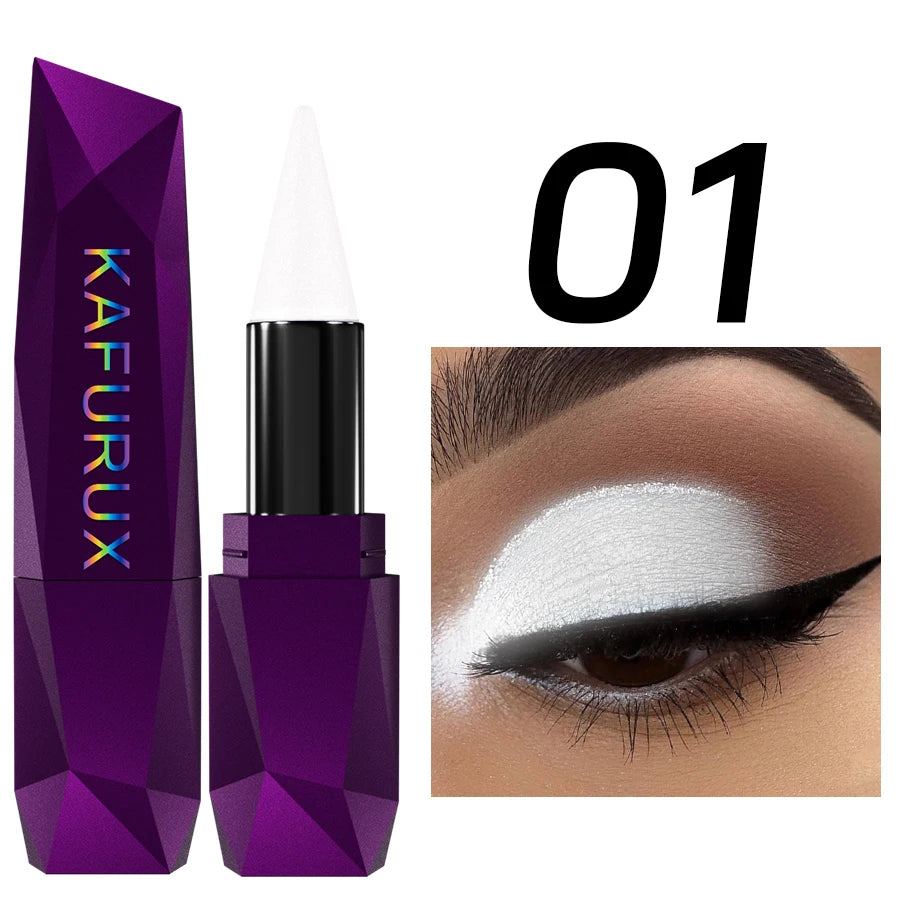 25 Colorful Eyeshadow Stick Blue Brown Green Pencil Gloss Pearlescent Qme 01