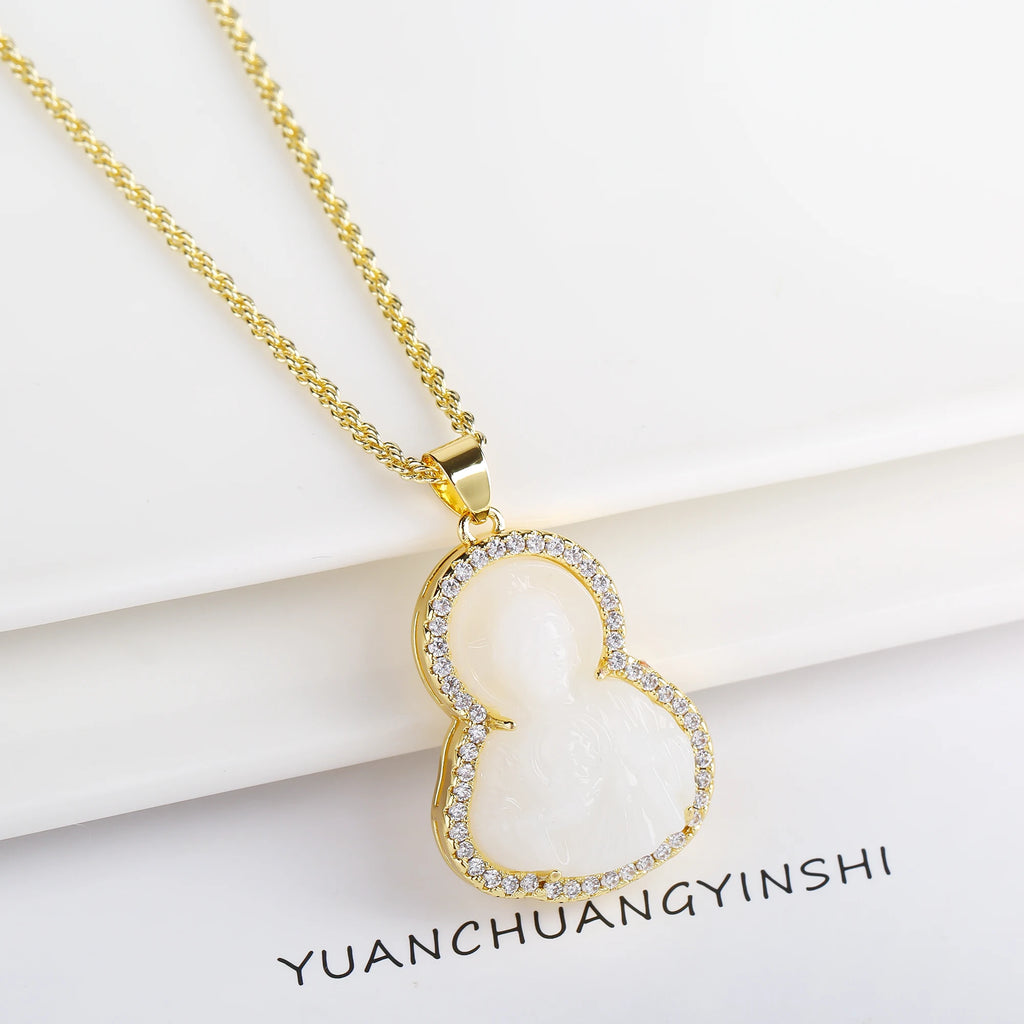 Punk Religious Character Judas Zirconia Pendant Necklace Fashion for Man Woman Christian Catholic St. Jude Jewelry Daily Wear Qme White 1