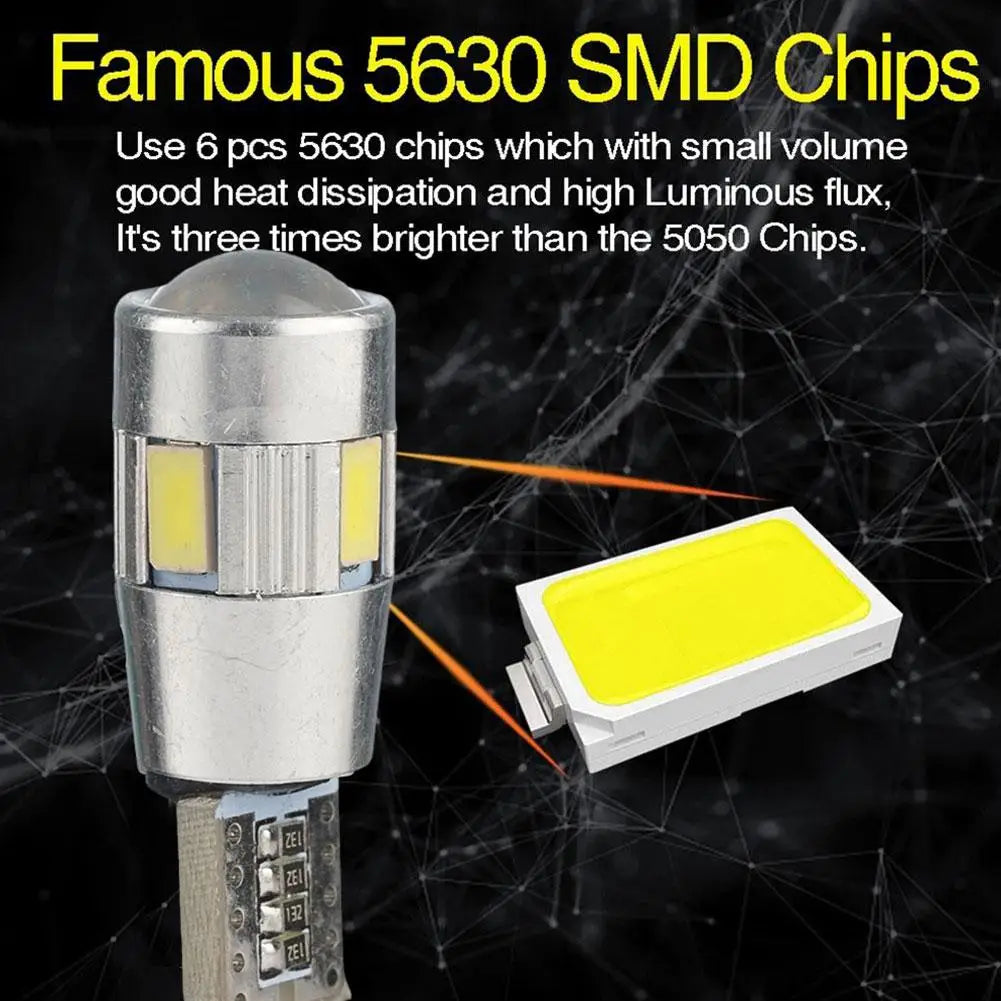 T10 LED Bulbs CAN-bus Light Bulb Headlight Mini Design Car Interior Qme