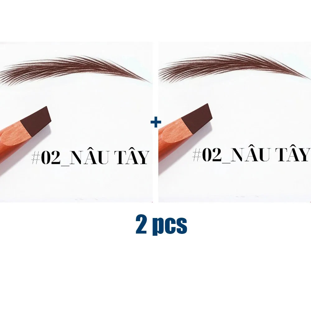 Hard Eyebrow Pencil - Waterproof, Long-lasting, Matte Finish, Smooth & Blendable For Natural Looks Qme F305-2-2