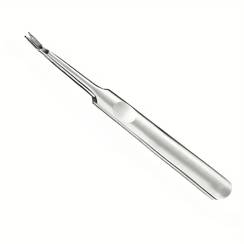 Professional Silver Stainless Steel Finger Cuticle Cleaner Fork Qme Light Grey