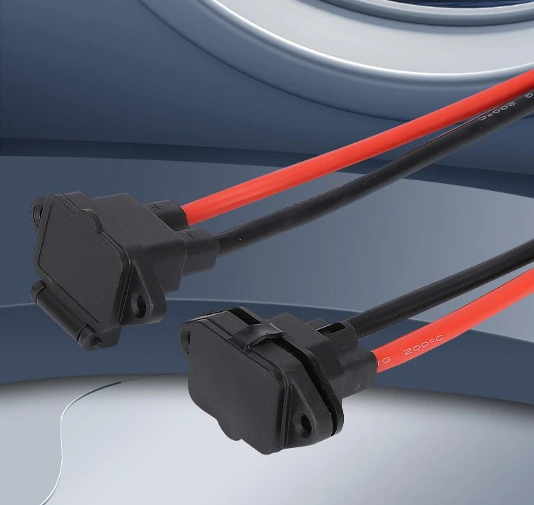 2pcs Electric vehicle lithium battery charging port product socket with cable AC power plug Qme