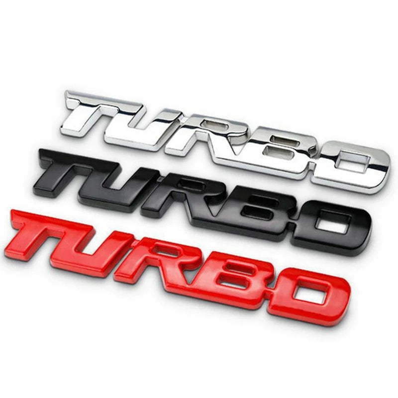 Car Sticker Turbocharged Turbo Metal Alloy 3D Badge Car Modification Accessories Rear Marked Side Marking Decorative Car-Sticker Qme