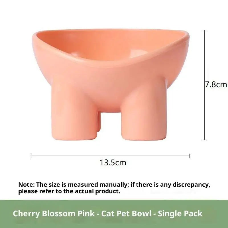 Elevated Cat Bowl Stand Durable Plastic Pet Food Water Dish Sleek Qme A2