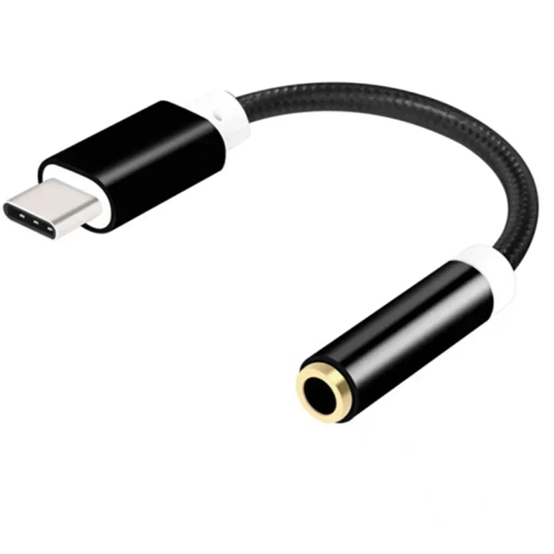 10pcs USB Type C To 3.5mm Audio Jack Adapter for Wired Headphones Connecting Cellphones Type C To Earphones Cable Converter Qme