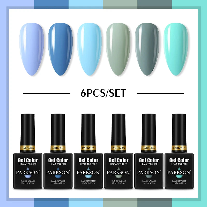 PARKSON Lot Gel Polish Semi-permanent Nail Hybrid Varnishes Base Coat Qme ZH10