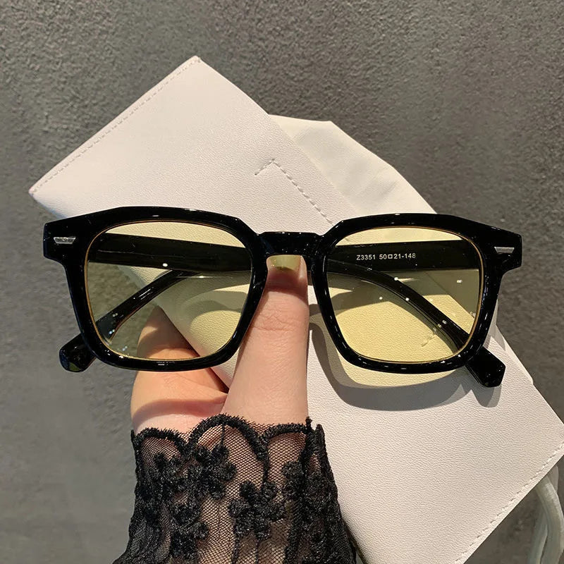New Arrival Brand High-quality New Polygon Meter Nail Square Sunglasses Female Lady Eyeglass Cat Eye Casual Goggles UV400 Qme HH