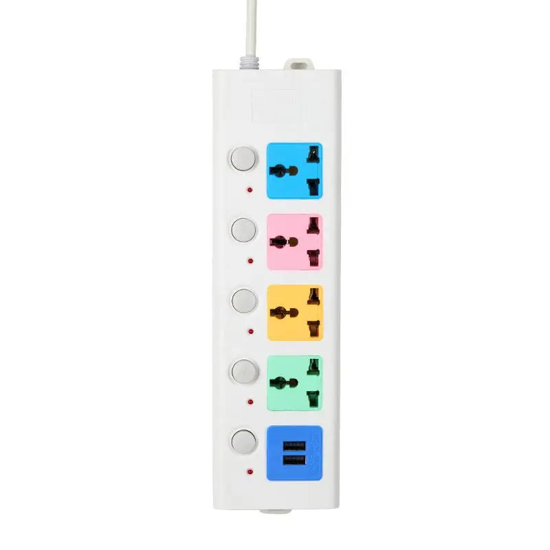 Durable 2 3 5 6 8M USB Charger Power Strip Switch Extension Qme 2M B