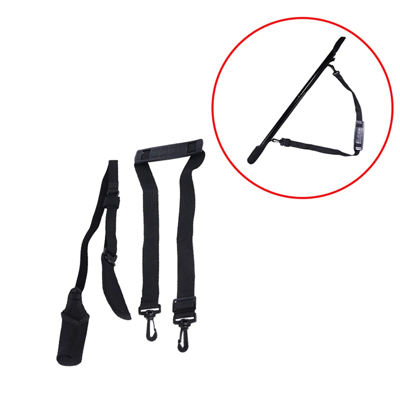 Fishing Rod Storage Bag Elastic Tip Cover Adjustable Shoulder Belt Qme