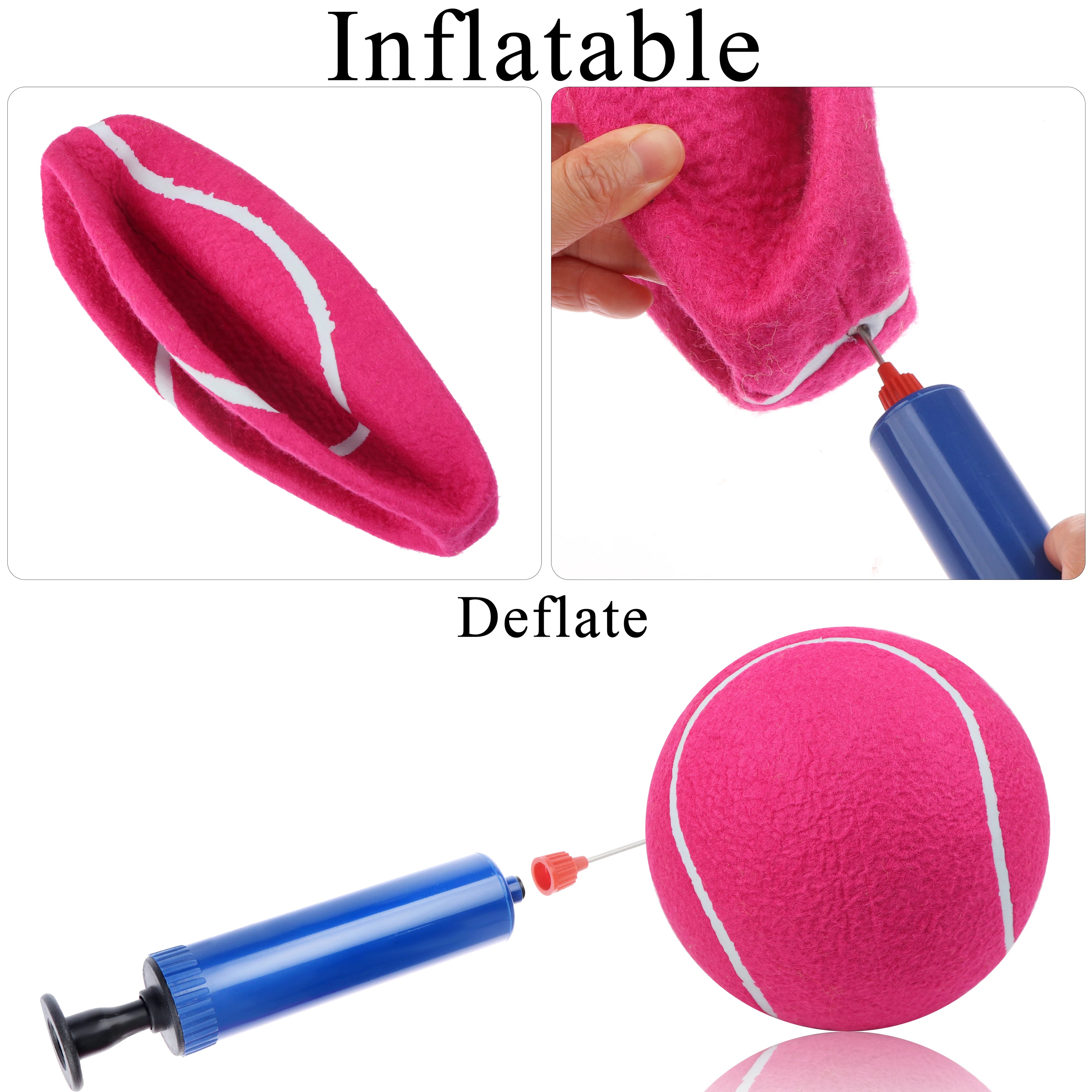 1 Pack Portable Air Pump Inflator for Dog Inflatable Tennis Balls Pet Toy Ball Hand Pump（without ball） Qme