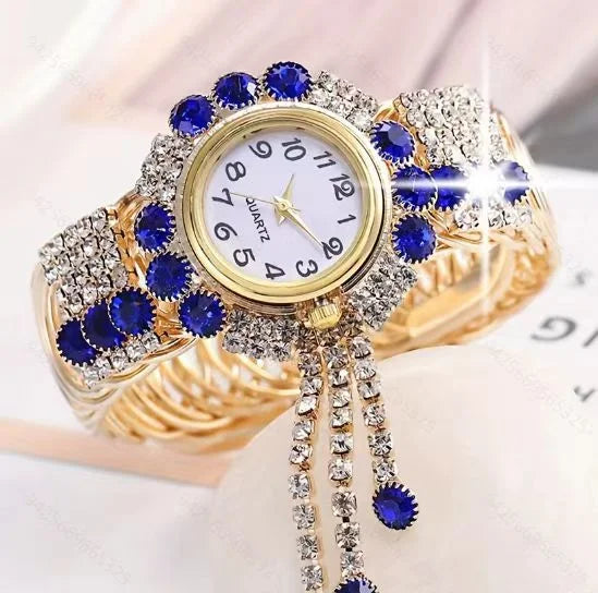 Diamond Women Watches Gold Watch Ladies Wrist Watches Luxury Brand Rhinestone Womens Bracelet Watches Female Relogio Qme 4