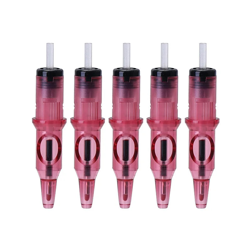 New Ball Point Pen Tattoo Cartridge Needles 5 Colors Practice Needles Drawing For Motor Tattoo Pen Grip Cartridge Supplies Qme 5PCS Red