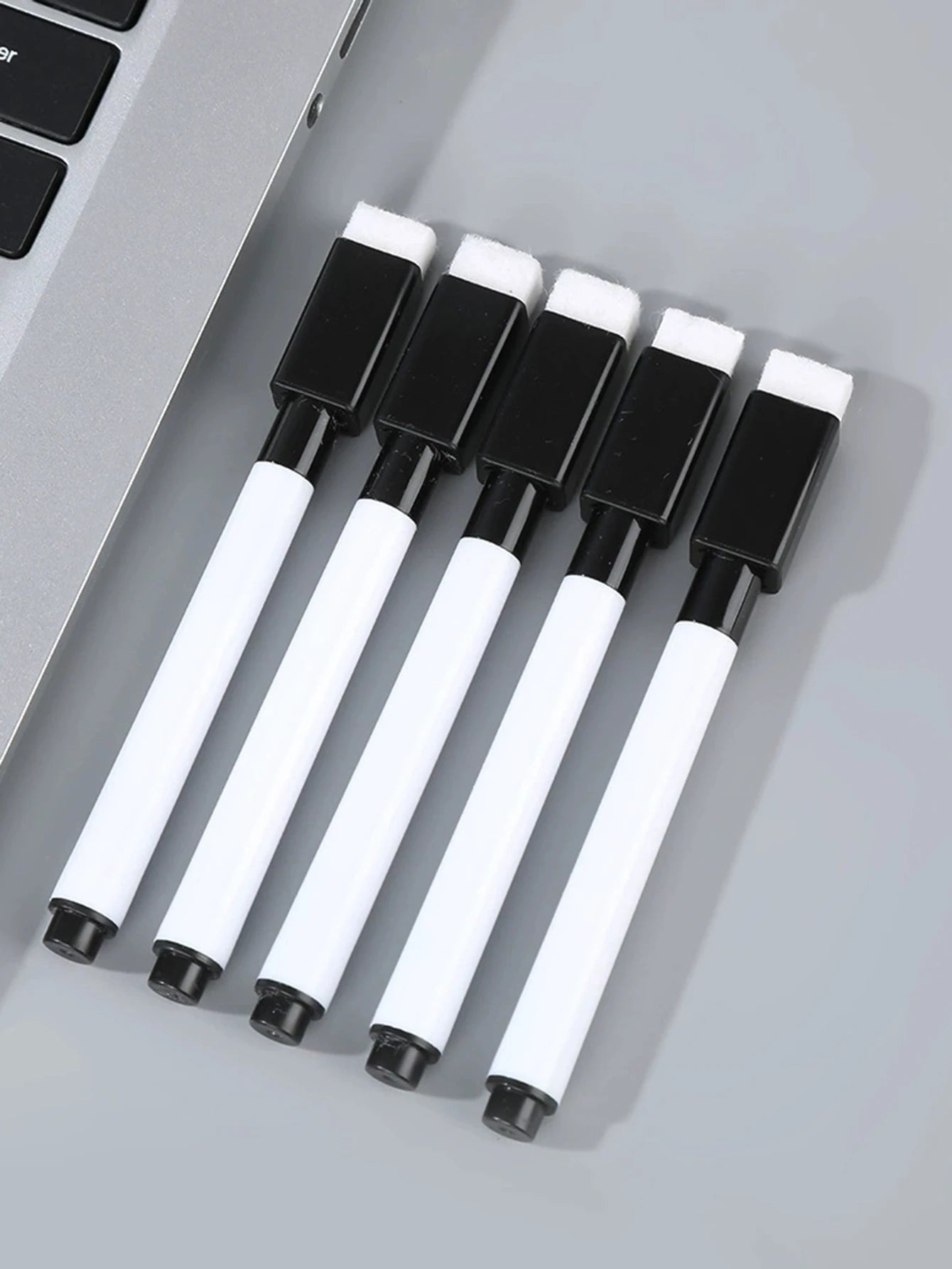 Magnetic Black Dry Erase Markers with Eraser Cap White Board Dry erase Markers Classroom Dry Wipe Pens for Home Office School Qme