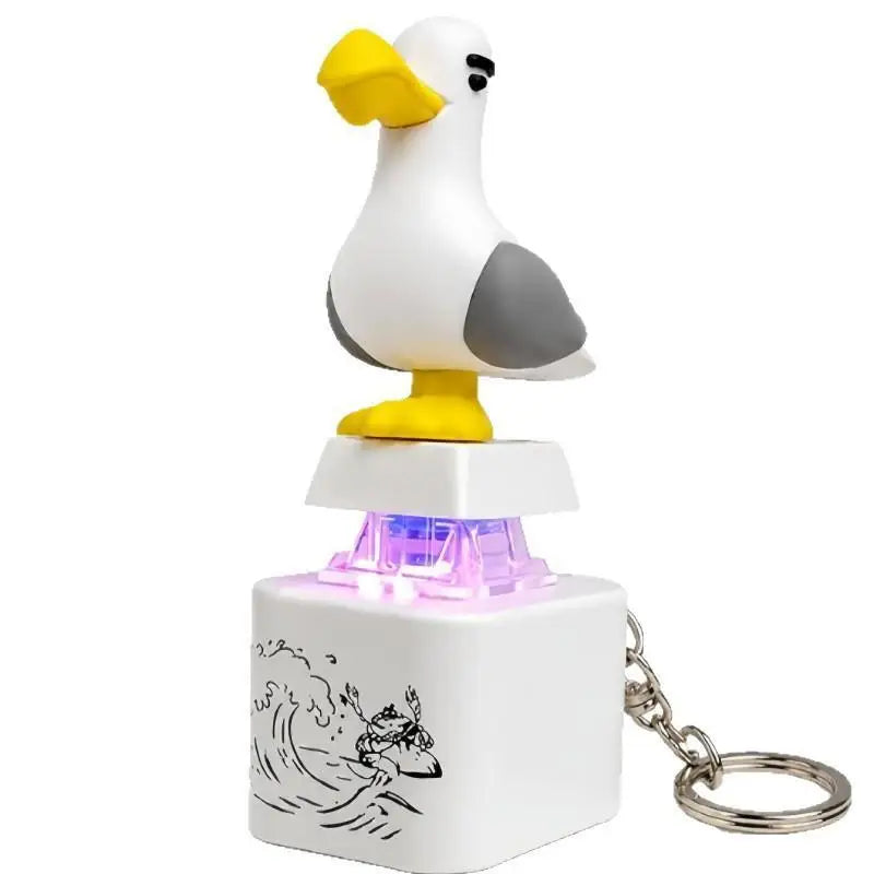 Seagull Mine Clicker Keychain Button LED Sound Durable Fidget Toy Qme