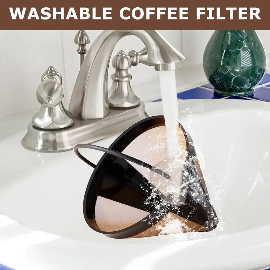Coffee Filter Reusable Compatible Cuisinart Makers 12-14cup Charcoal Qme