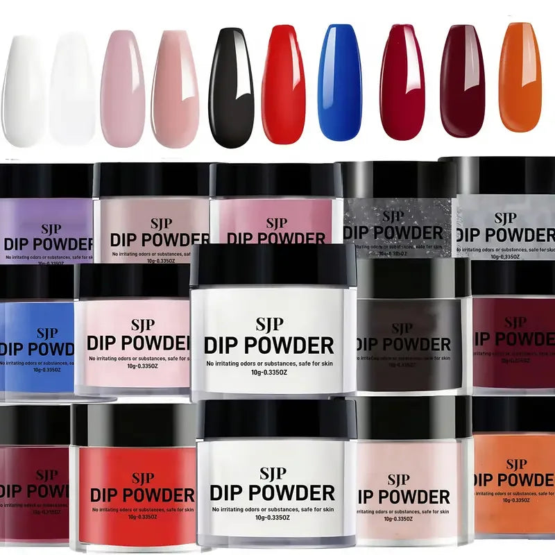 Acrylic Powder Series Red White Purple Glitter Sequins Professional Qme
