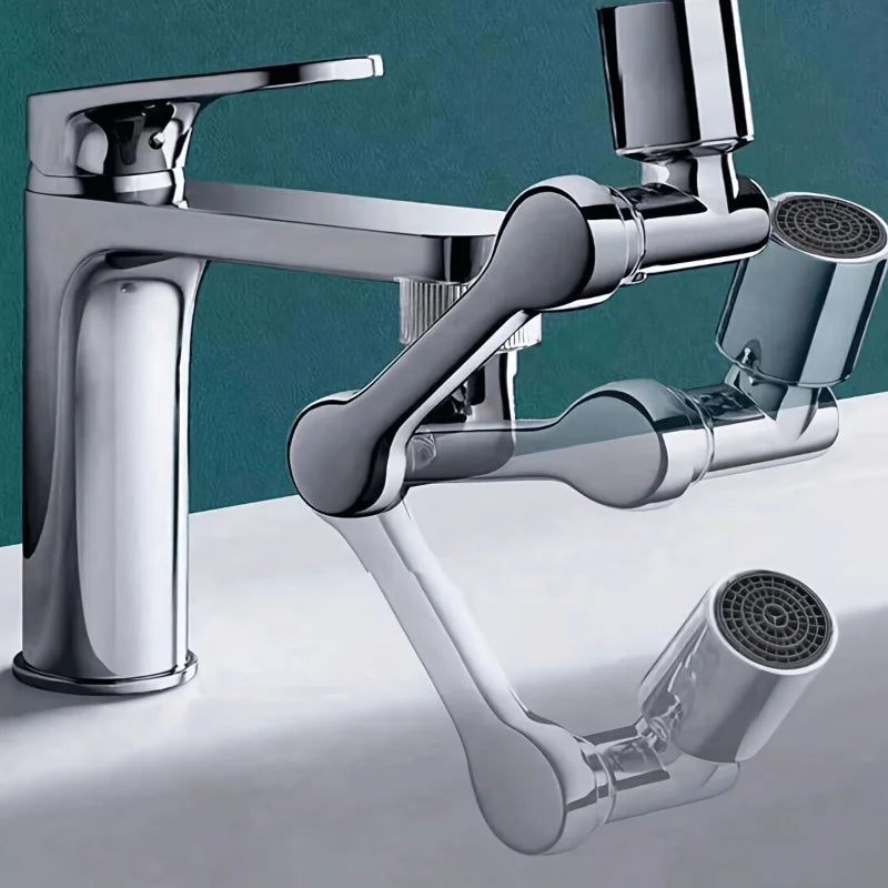 1080 ° Rotating Aerator, Robot Arm, Anti Splash Sink Nozzle for Bathroom and Kitchen Sink, Water Saving Accessory Qme