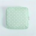 1pc Portable Sanitary Napkin Storage Bag - Girls' Cosmetic Lipstick Pouch with Travel Headset Coin Organizer - Convenient Qme Green