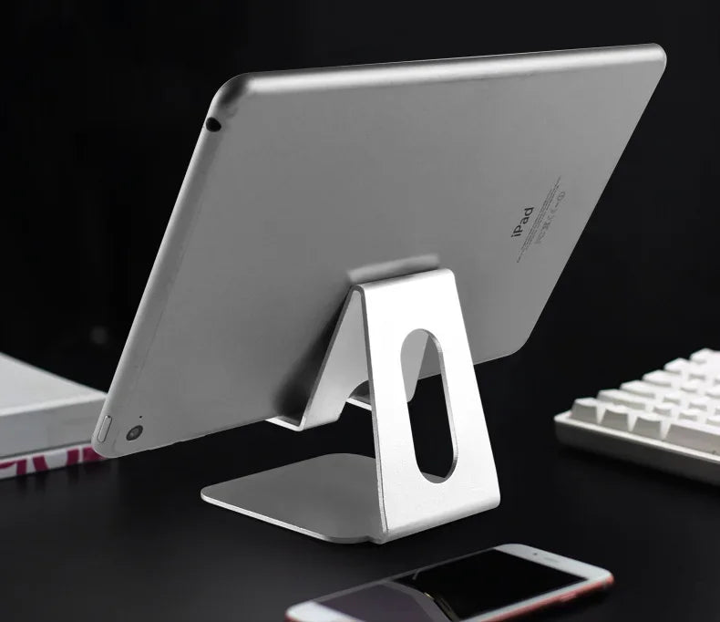 Universal Tablet Desktop Stand for IPad 7.9 9.7 10.5 11 Inch Metal Rotation Tablet Holder for Samsung Xiaomi Huawei Phone Tablet Qme