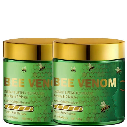 Bee Venom Instant Lifting Cream - 3X Anti-Wrinkle & Tightening Results in 2 Minutes with Retinol & Collagen. Qme GOLD 100g