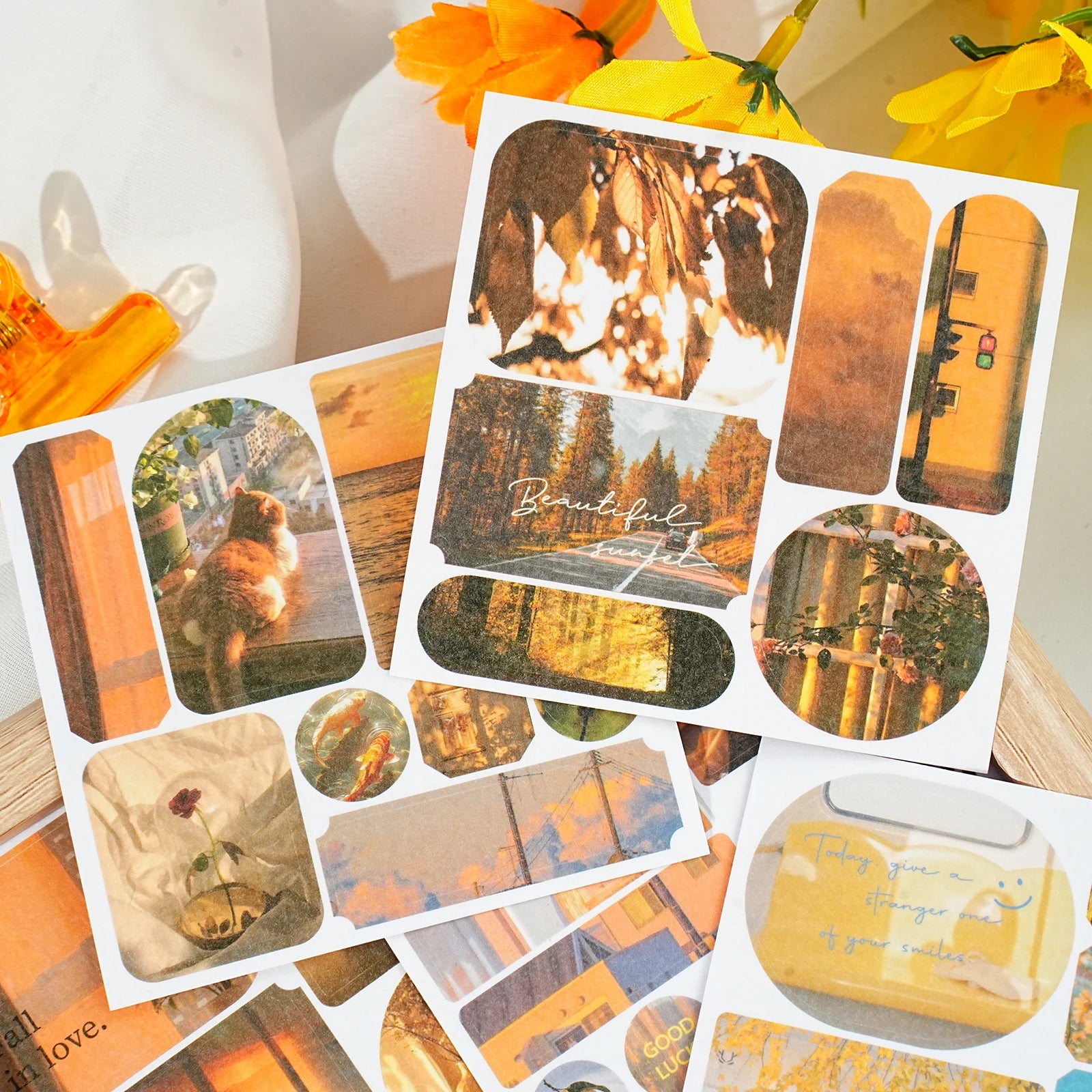 40pcs Ins Style Sticker Book - Tourism Landscape Theme Korean Stationery，Creative Scrapbooking Stickers，Junk Journal supplies Qme