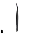 Eyelash Tweezers Steel Eyelash Extension Tweezer with Comb False Lash Application Tool for Girls Women Beginner Makeup Qme black China
