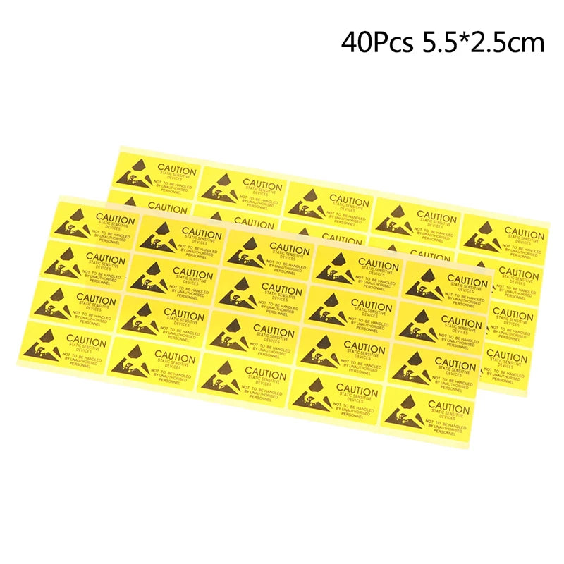 Attention Caution Sticky Sticker Adhesive Warning Label Reminder ESD Qme 5.5x2.5cm