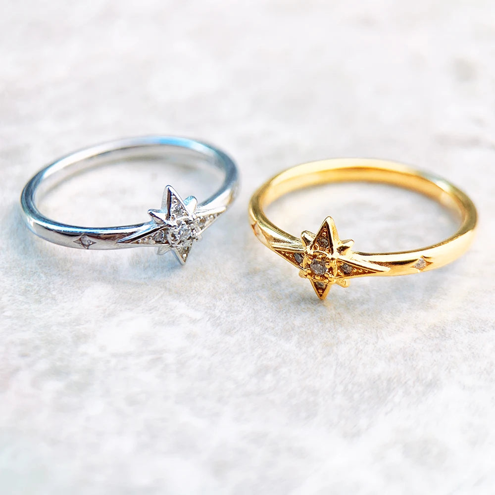 Fascinates Star Ring Europe Style Brand New Glam Fine Jewerly For Women Spring 925 Sterling Silver Trendy Gift Qme