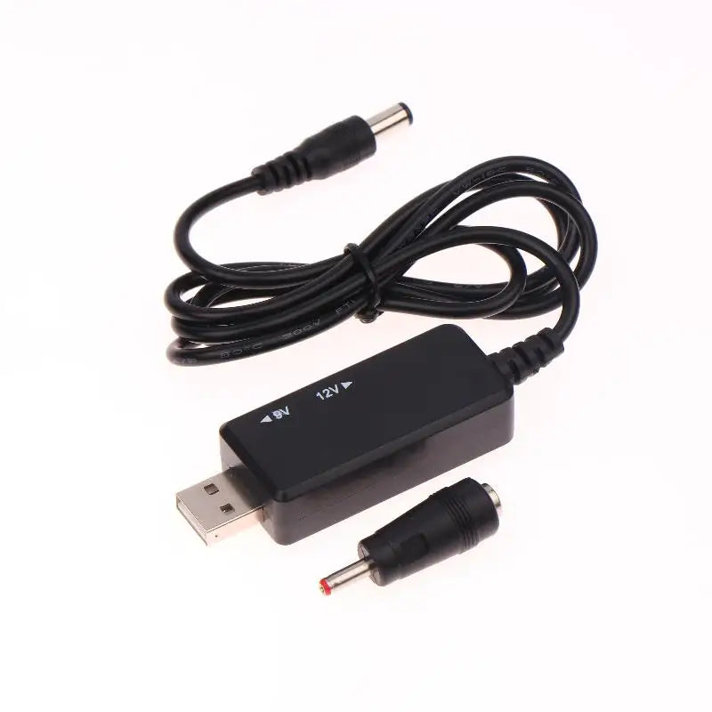 DC 5V 12V USB Cable Boost Converter Step-up Cord Wifi Router Modem Qme B 9V-12V