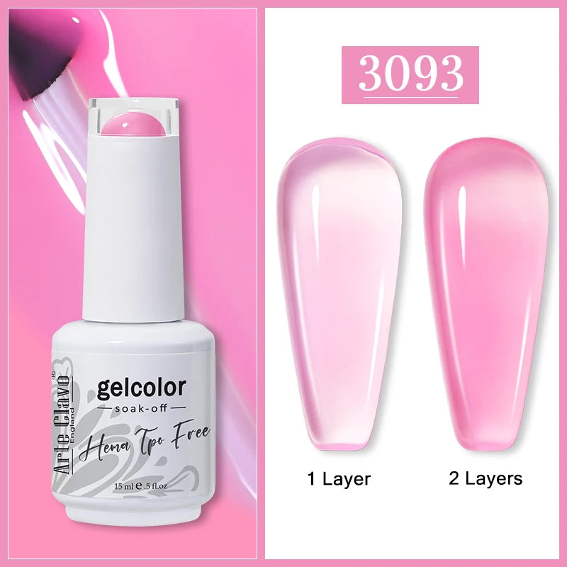 Arte Clavo HEMA TPO Soak Off UV LED Nail Gel Polish 108 Colors Qme 3093