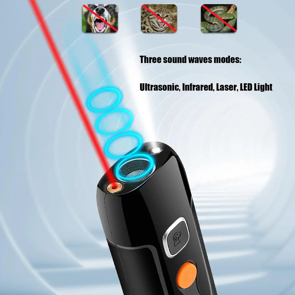 Anti Dog Barking Device Handheld Rechargeable No Bark Trainer 3 Modes Qme