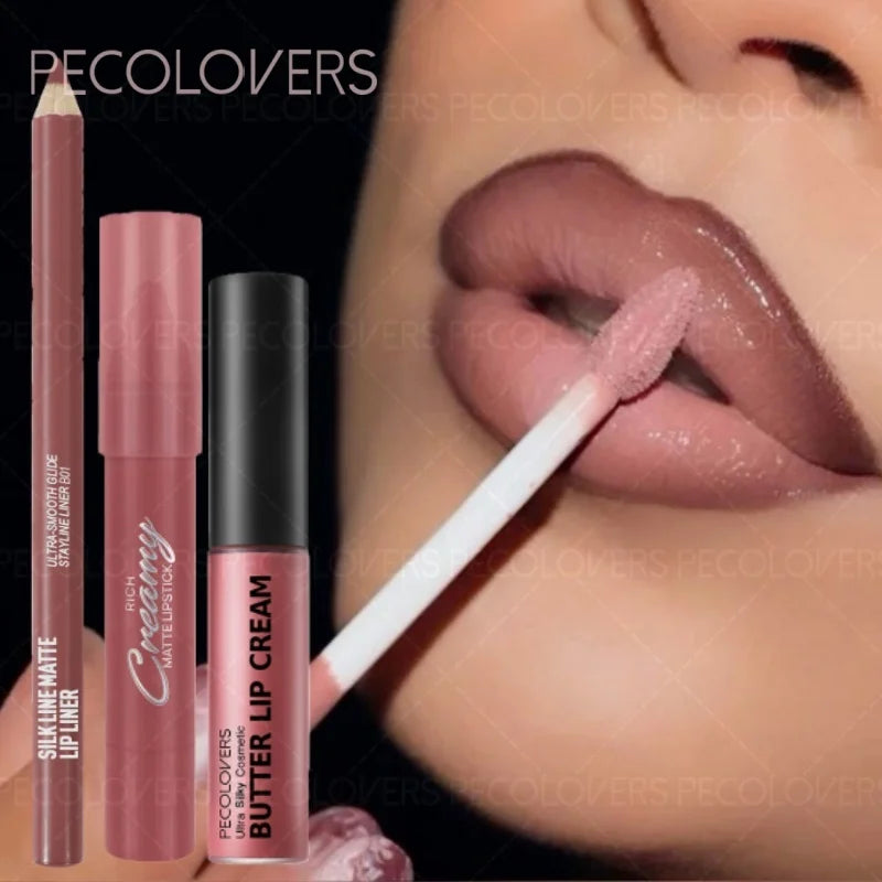 Long-lasting Non-stick Lipstick Pen&waterproof Lipliner Pencil Lip Qme