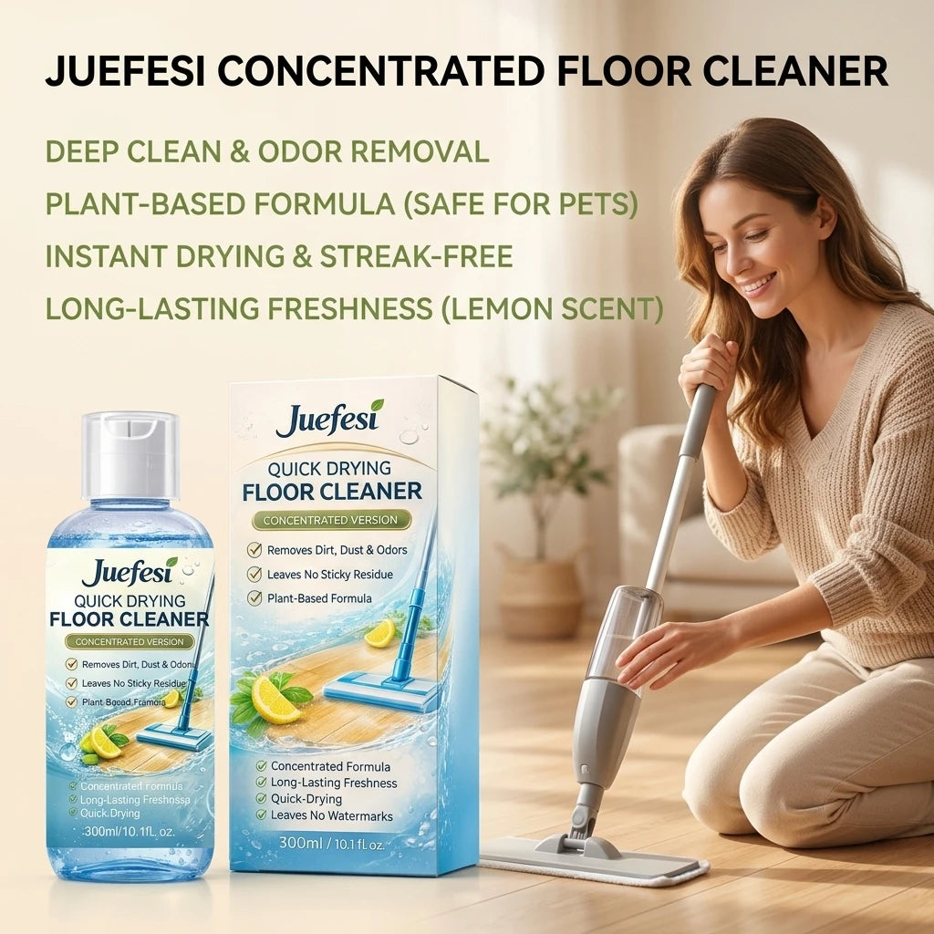 Concentrate Floor Cleaner Removes Dirt & Stains Reduce Odors Fresh Scent Quick Drying No Residue Multi-surface Cleaning Solution Qme
