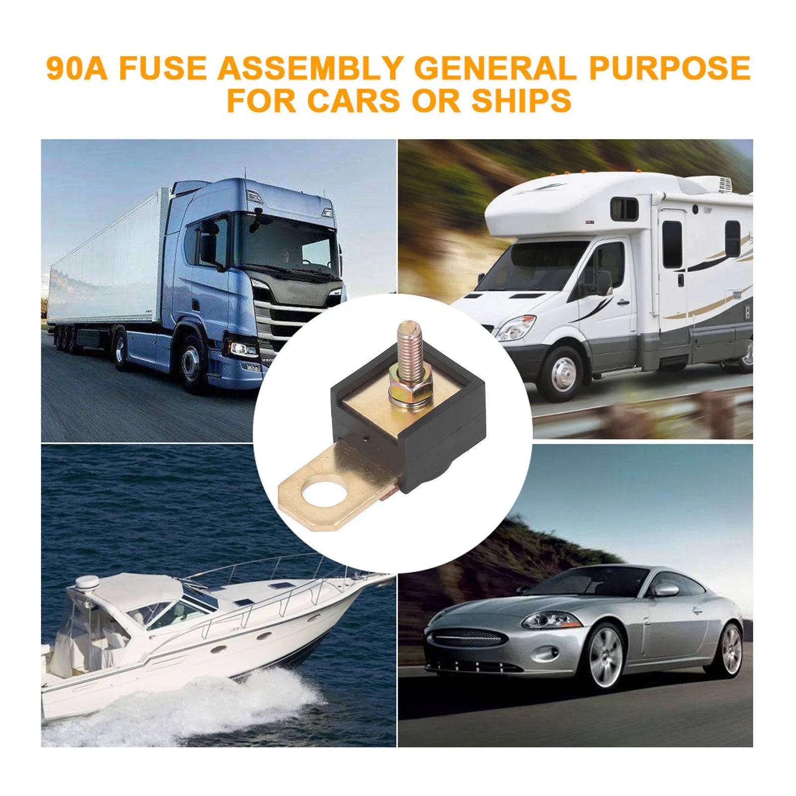 90A Starter Fuse Assembly 12V 79023A91 High Strength Replacement for MerCruiser Engine 18‑8220 9‑15510 Qme
