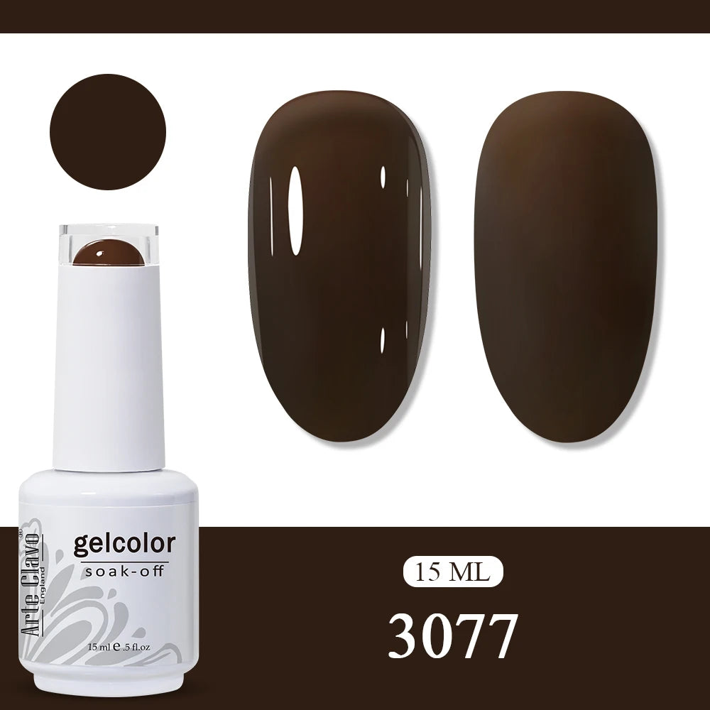 Arte Clavo Amber Gel Nail Polish Translucent Vintage Jelly Semi Qme 3077