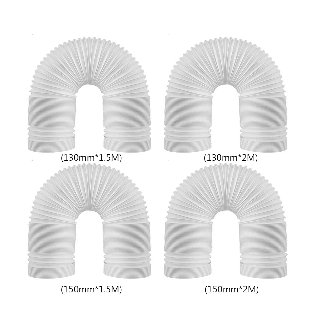 1.5M/2M Duct Extension Pipe Telescopic Flexible Air Conditioner Exhaust Hose 13/15cm Fittings Exhaust Hose Connector Interface Qme
