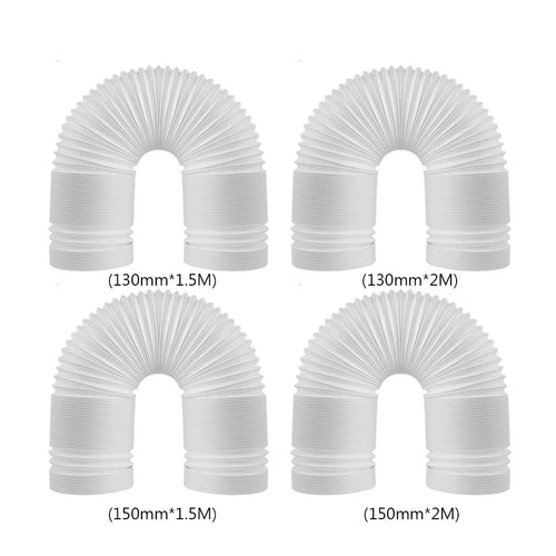 1.5M/2M Duct Extension Pipe Telescopic Flexible Air Conditioner Exhaust Hose 13/15cm Fittings Exhaust Hose Connector Interface Qme