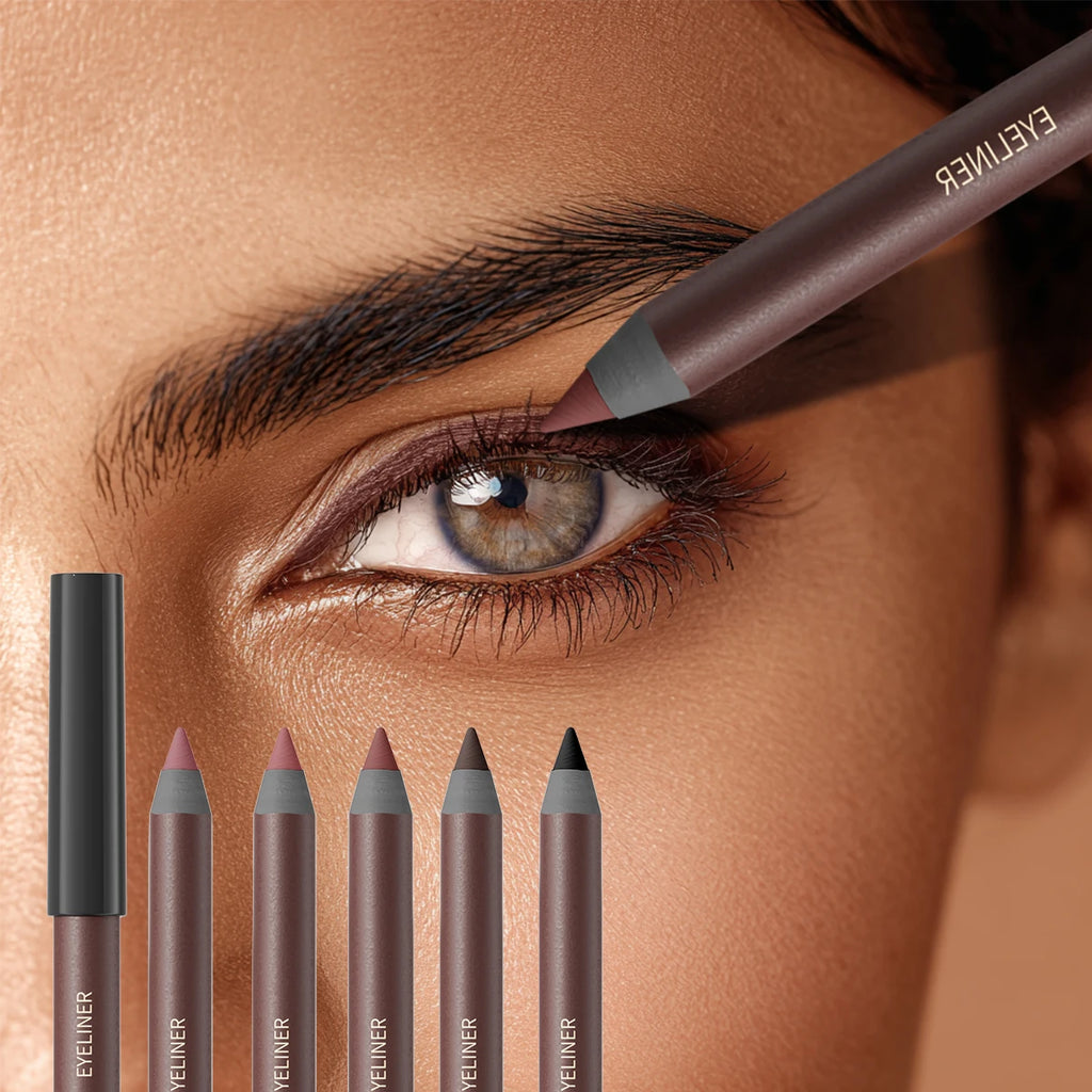 Eyeliner Pen, Waterproof And Sweatproof, Long Lasting Smudge ProofHard Refill Eyebrow Pencil Qme