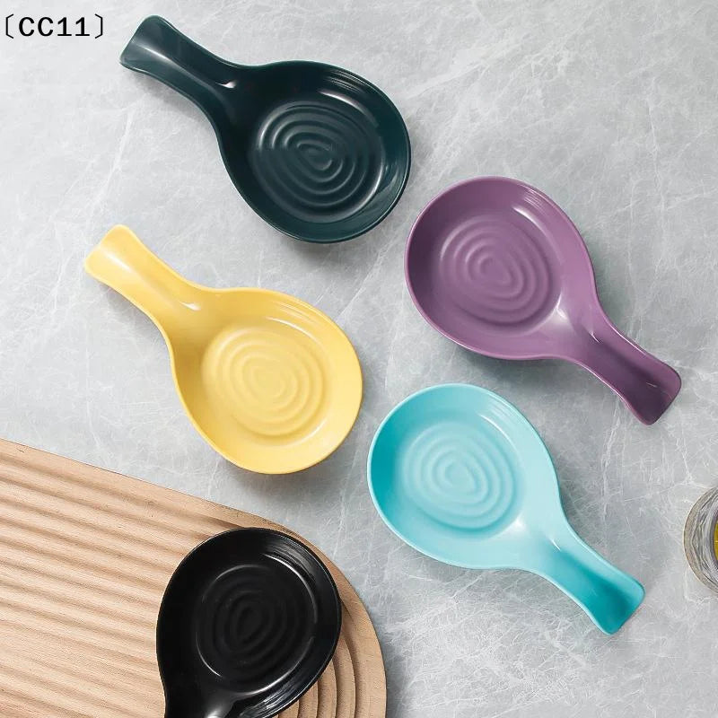 Spoon Rest Large Ceramic Holder Heat-resistant Cooking Coffee Qme