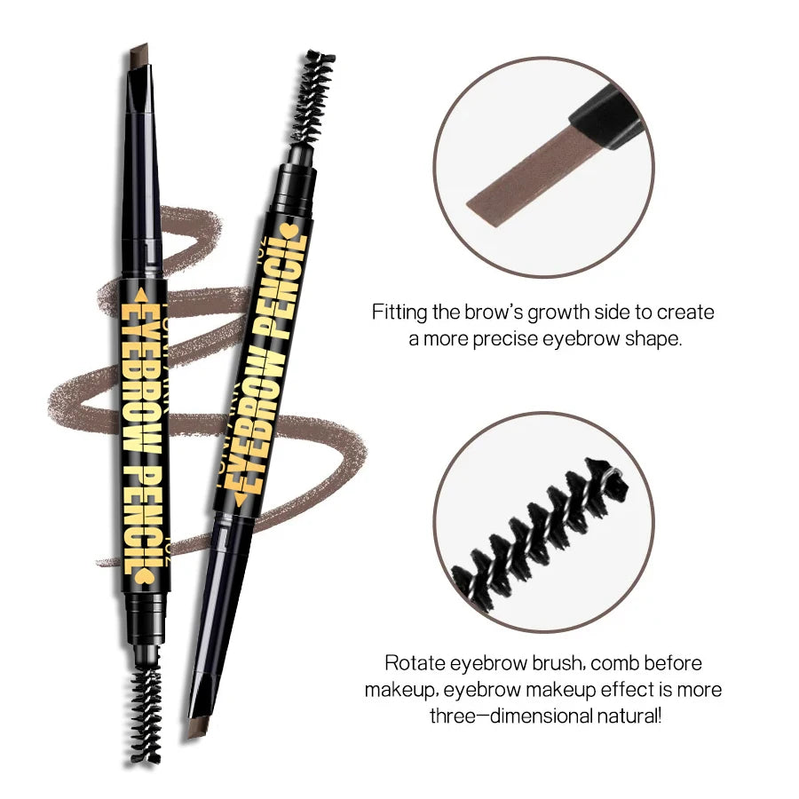 Double-head Eyebrow Pencil Pigment Non-fading Waterproof Durable 5 Qme